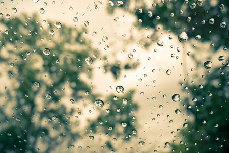 Drops on window with retro color effected