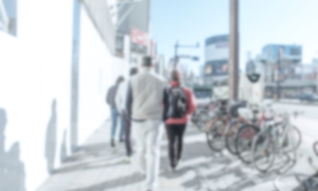 Blurred image of people traveling. abstract business people background conceptの写真素材