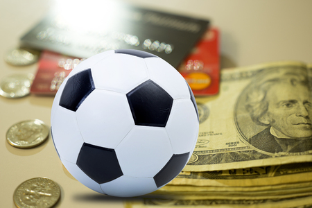 Football and moneyの写真素材