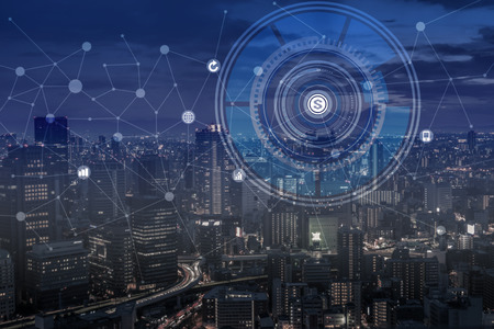 Smart city Internet of Things and Information Communication Technologyの写真素材