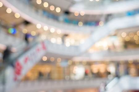 Blurred image of department store use for abstract backgroundの写真素材