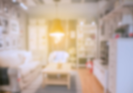 Abstract blurred living room backgroundの写真素材