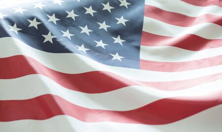 crumpled of United states of America flag