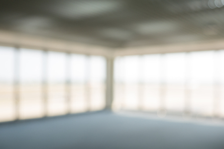 Abstract blurred image of office lobby space interior view background.の写真素材