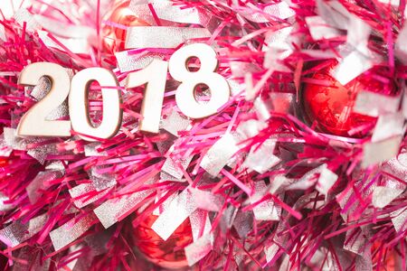 Happy new year 2018の写真素材