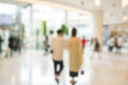 Blurred image of department store use for abstract backgroundの写真素材