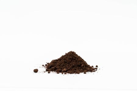 Organic soil on white backgroundの写真素材