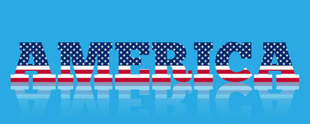 America font design from nation flagのイラスト素材