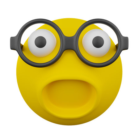 3D funny yellow emoji. Emoticons faces with facial expressions.の写真素材