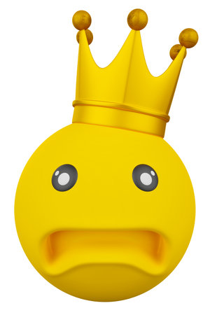 3D funny yellow emoji. Emoticons faces with facial expressions.の写真素材