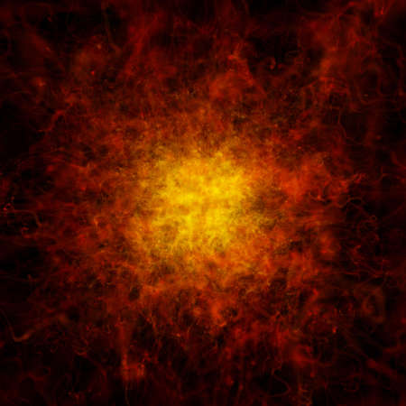 confluence of  orange particles