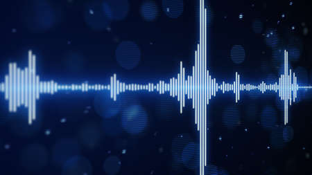 blue music equalizer. Computer generated abstract background