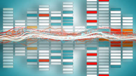 music funky colorful equalizer. Computer generated abstract illustrationの写真素材