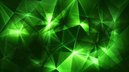 dark green triangles network trendy abstract backgrundの写真素材