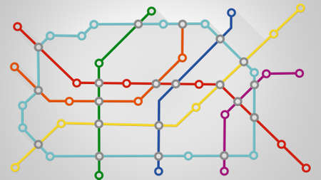 subway transport scheme illustration
