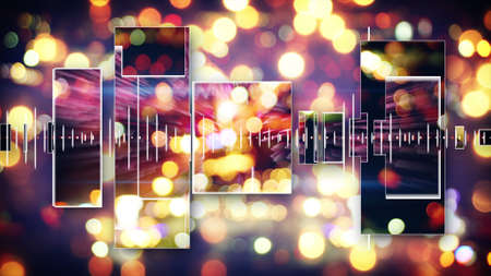 music equalizer festive backgroundの写真素材