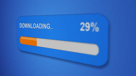 download progress bar selective focus close-up