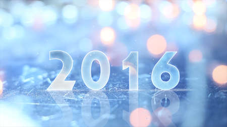 2016 greting and christmas lights