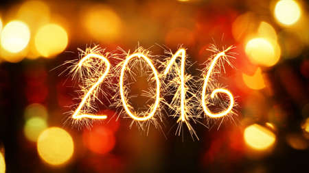 2016 new year sparkler message greeting