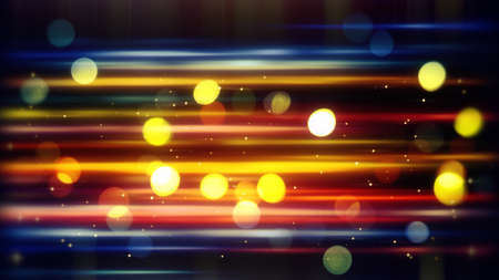 blurred horizontal lines and bokeh. Computer generated abstract backgroundの写真素材