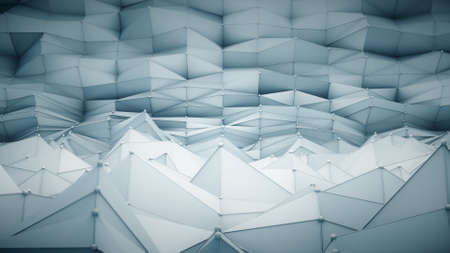Polygonal surface. Abstract 3D render