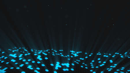 Nano mesh waving. Abstract 3D render