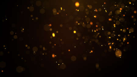 Fiery glowing particles. Computer generated abstract backgroundの写真素材
