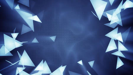Glass triangles. Computer generated abstract 3d render background