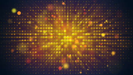 Flashing light bulbs disco wall. Computer generated absrtact holiday backgroundの写真素材