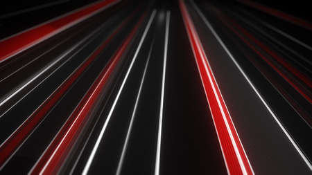 White and red traffic light streaks. Computer generated abstract modern transportation backgroundの写真素材