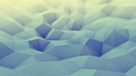 Toned polygonal geometric background. Abstract 3D render with DOFの写真素材