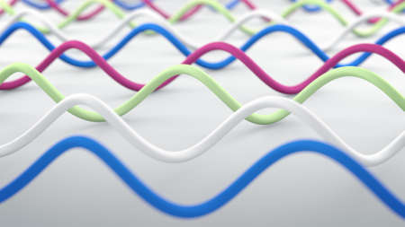 Wavy lines. Abstract 3D render illustration