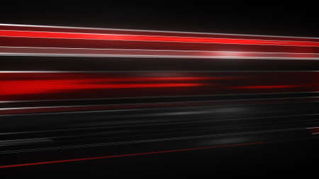 Red Light streaks with motion blur. Computer generated abstract futuristic backgroundの写真素材