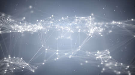 Futuristic network shape. Computer generated abstract backgroundの写真素材