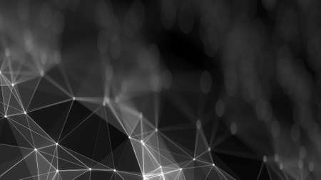 Futuristic network connection concept. Computer designed abstract illustration rendered with DOFの写真素材