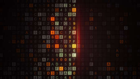 Scanning digital code on monitor. Computer generated abstract modern technology concept
の写真素材