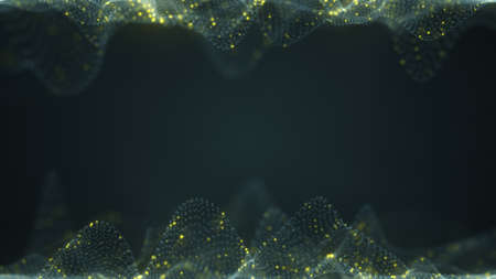 Futuristic cyber surface and free space. Abstract science fiction concept. Computer graphic 3D...