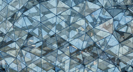 Triangular polygonal layered glass shape. Abstract background. 3D renderingの写真素材