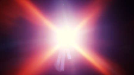 Radial light rays and lens flares. Abstract background