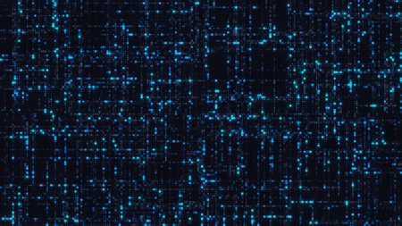 Big data of blue hexadecimal digit code. Futuristic information technology concept. Computer graphic...