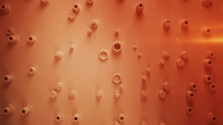 Red hexagonal geometric background. Structure with various hexagons. Computer generated abstract background. 3D renderの写真素材