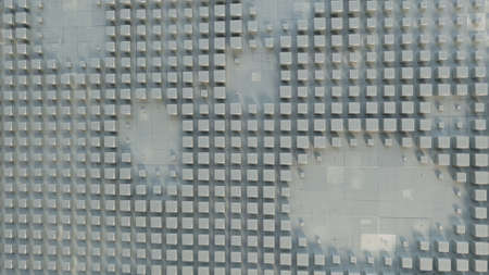 Grunge cubes on wall. Abstract 3D render illustration