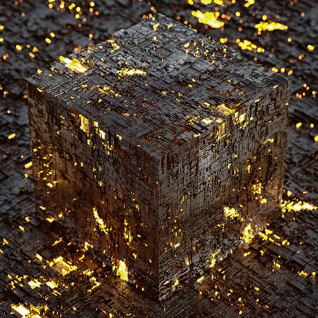 Abstract technology background. 3D render illustrationの写真素材