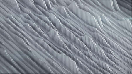 White graphs of electromagnetic waves. Computer generated abstract background. 3D rendering...