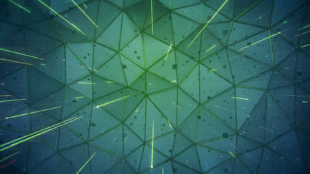 Abstract futuristic technologies polygonal background. Computer generated abstract background. 3D rendering illustrationの写真素材