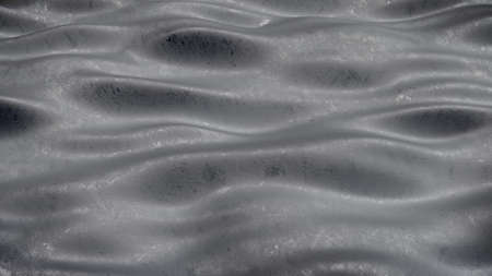 Black smooth surface with ripples. Computer generated abstract background. 3D renderの写真素材