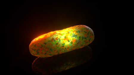 Radioactive uranium mineral. 3D render illustrationの写真素材