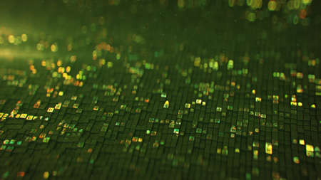 Green HEX digital data code. Futuristic information technologies or computer science concept.