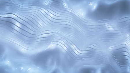 Glowing dynamic flow. 3D rendering
