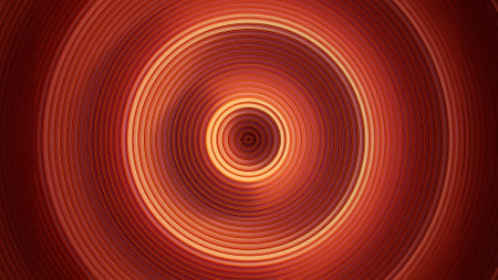 Abstract red circular background. 3D renderingの写真素材
